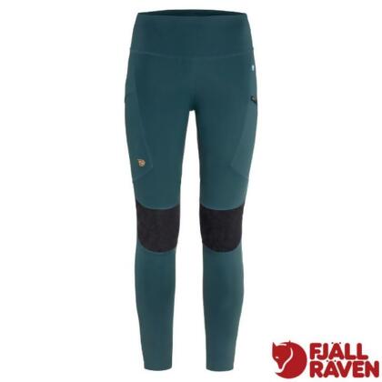 【Fjallraven 小狐狸】女 Abisko Trekking 超耐磨登山健行緊身褲/87143-570 高山藍 