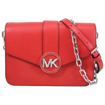 MICHAEL KORS CARMEN 防刮皮革翻蓋鍊帶兩用包.紅 