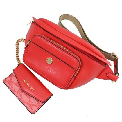 MICHAEL KORS MAISIE 附掛式零錢包胸口/腰包.紅 