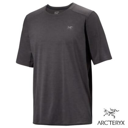 【ARCTERYX 始祖鳥】男 Cormac 登山輕量透氣快乾短袖圓領排汗衣.T恤/X000007664 雜黑 