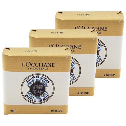L’OCCITANE歐舒丹 乳油木牛奶皂(100g*3) 專櫃正品 