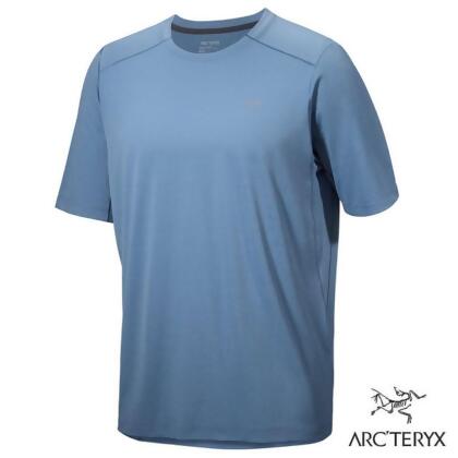 【ARCTERYX 始祖鳥】男 Cormac 登山輕量透氣快乾短袖圓領排汗衣.T恤/X000007664 石洗雜藍 