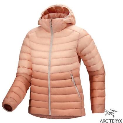 【ARCTERYX 始祖鳥】女 Cerium 保暖連帽羽絨外套.夾克.大衣.雪衣/防潑水/X000007162 榛果粉 