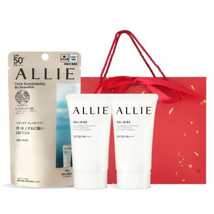 KANEBO 佳麗寶 ALLIE持采UV高效防曬水凝乳(40g)雙瓶+禮袋艷夏防曬組 