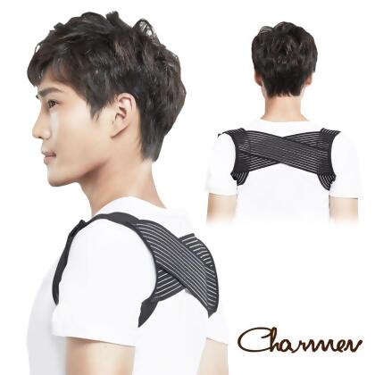 (friDay獨家)【Charmen】高強度隱形開肩挺背矯姿帶 男性防駝背心 