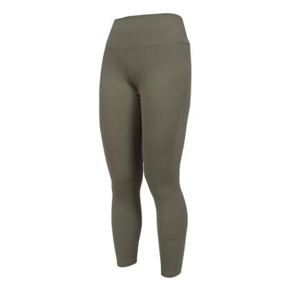 NIKE 女緊身長褲-緊身褲 慢跑 瑜珈 有氧 DRI-FIT 苔癬綠灰 