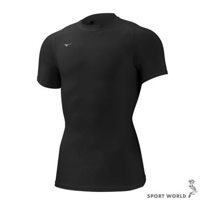 Mizuno 美津濃 短袖上衣 緊身 男裝 排汗緊身衣 黑 32MA115209 