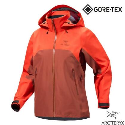 【ARCTERYX 始祖鳥】女 Beta AR GTX 3L 防水透氣連帽外套/X000006605 太陽橘/紅衫紅 