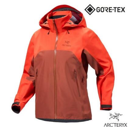 【ARCTERYX 始祖鳥】女 Beta AR G-Tex 3L 防水透氣連帽外套/X000006605 太陽橘/紅衫紅 
