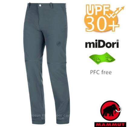 【MAMMUT 長毛象】男 Runbold 輕量4向彈性抗UV透氣快乾排汗長褲/1022-00500-0239 風暴灰 