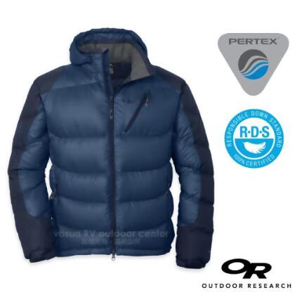 【美國 Outdoor Research】男新款 VIRTUOSO DOWN HOODY 抗風耐磨超潑水保暖鵝絨夾克外套(高膨脹)/登山賞雪滑雪 OR 243071 藍 