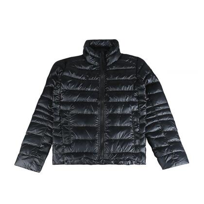 CANADA GOOSE Cypress黑色圓標LOGO刺繡設計聚醯胺輕量羽絨外套(女款/黑) 