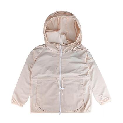 CANADA GOOSE Lundell北極圈地形圓標LOGO白色刺繡設計再生尼龍防風外套(女款/亞麻) 