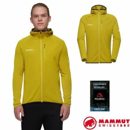 【MAMMUT 長毛象】男 Aenergy Light 超輕量保暖連帽外套/1014-05540-40288 光暈黃/黑 