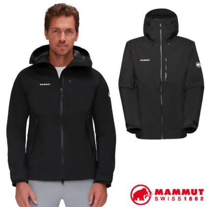 【MAMMUT 長毛象】男 Alto Guide HS 輕量防水防風透氣外套/1010-29561-0001 黑 