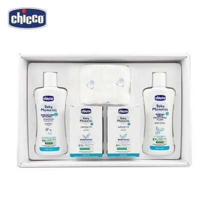【Chicco】寶貝嬰兒植萃沐浴柔膚質感禮盒 