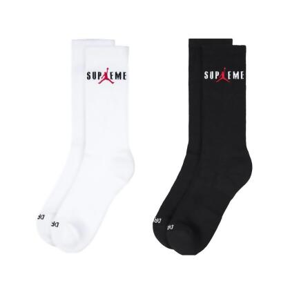 【SPLY】Supreme x Jordan White Crew Socks 襪子 白色/黑色 HF1398 