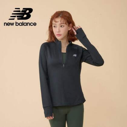 【New Balance】快乾吸排刷毛長袖上衣_WT43200BK_女性【官方直營】 