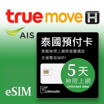 【citimobi 上網卡】eSIM 泰國5天上網吃到飽不降速(泰國網卡 泰國SIM 泰國 網卡) 
