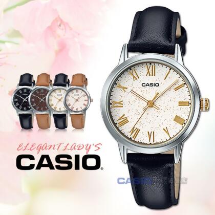 CASIO 卡西歐 閃爍星空 指針女錶 皮革錶帶 防水50米 LTP-TW100L (LTP-TW100L-7A1)