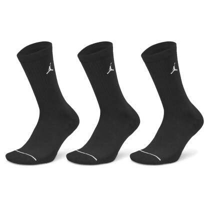 Nike 襪子 Jordan Everyday 男女款 黑 長襪 刺繡 三雙入 喬丹 飛人 DX9632-010 