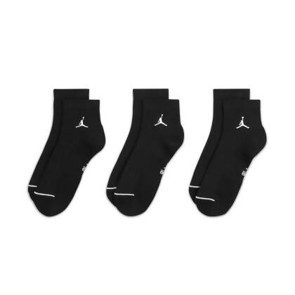 Nike 襪子 Jordan Everyday 黑 白 短襪 男女款 吸濕 排汗 喬丹 3雙入 DX9655-010 