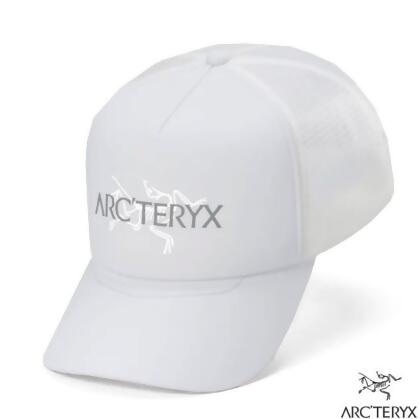 【ARCTERYX 始祖鳥】Bird Word Trucker棒球網帽.弧形卡車帽/X000009488 沈靜灰/絹絲白 