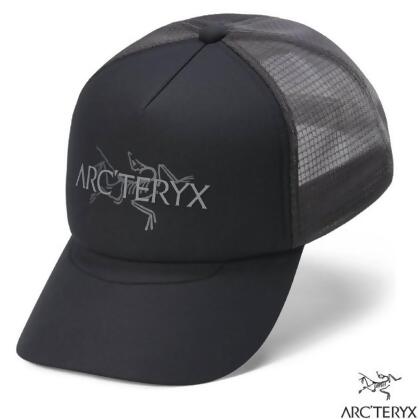 【ARCTERYX 始祖鳥】Bird Word Trucker 棒球網帽.弧形卡車帽/X000009488 黑/烏雲灰 