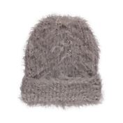 George Grey Eyelash Texture Sequin Beanie Hat, Grey George Grey Eyelash Texture Sequin Beanie Hat, Grey