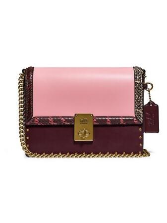 Coach x Jennifer Lopez Hutton Rivets Colorblock Snakeskin ...