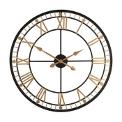 Premier Housewares Metal Wall Clock - Black and Gold Premier Housewares Metal Wall Clock - Black and Gold
