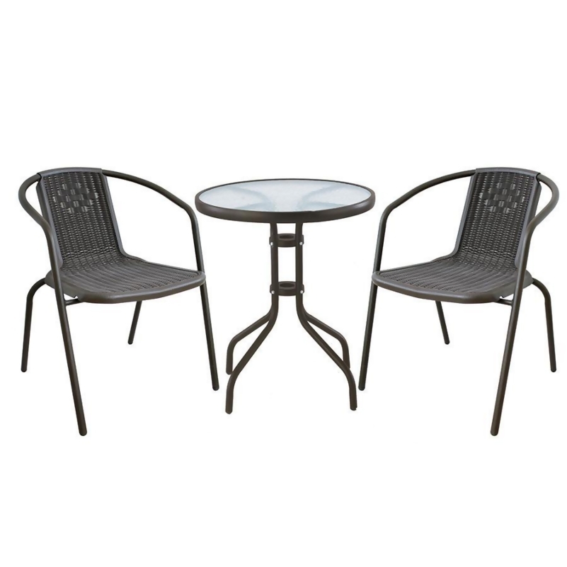 Monaco 2 Seater Metal Garden Patio Bistro Set - Patio Ideas