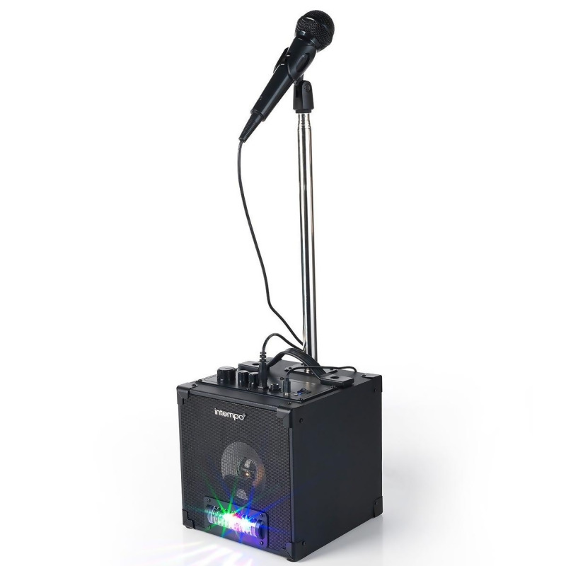 intempo portable party speaker with lights