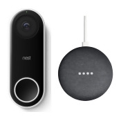 NEST Hello Video Doorbell & Google Home Mini Bundle - Charcoal, Charcoal NEST Hello Video Doorbell & Google Home Mini Bundle - Charcoal, Charcoal