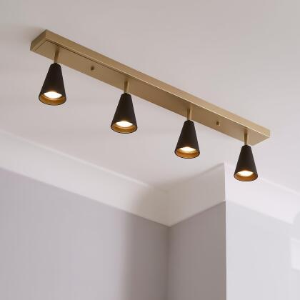 inka 4 light concrete wood spotlight bar