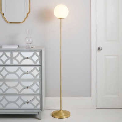 Accessories At Com Uk Home, Eniola Frosted White Glass Ball Gold Floor Lamp