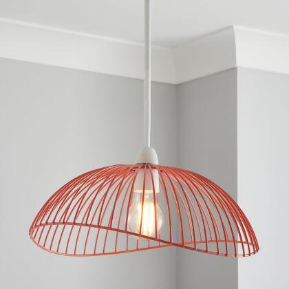 riah jewel shade pink easy fit pendant