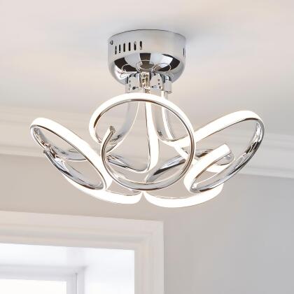 cortez ceiling fitting brushed silver