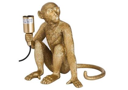 odisha resin monkey gold table lamp