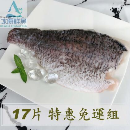 【冰原鮮魚急凍】鱸魚排組合17片(200g~220g/片) 