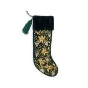 Embroidered Velvet Stocking Embroidered Velvet Stocking