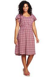 Coral Knee Length Dress