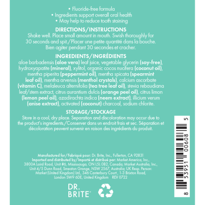 Dr. Brite&reg; Natural Brightening Mouthwash alternate image