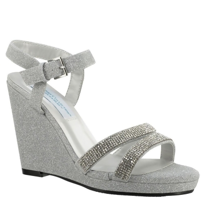 womens silver wedges