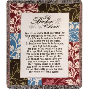 Inspirational Religious Bereavement Poem Woven Floral Throw Blanket 60 X 50 - All