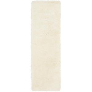 2.5' x 8' Luxurious Pleasures Immaculate White Hand Woven Super Soft Area Throw Rug Runner - All