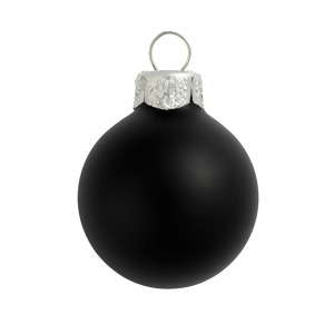 Matte Black Glass Ball Christmas Ornament 7 180mm - All