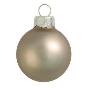 6Ct Matte Pewter Gray Glass Ball Christmas Ornaments 4 100mm - All