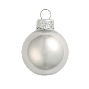 8Ct Pearl Mercury Silver Glass Ball Christmas Ornaments 3.25 80mm - All