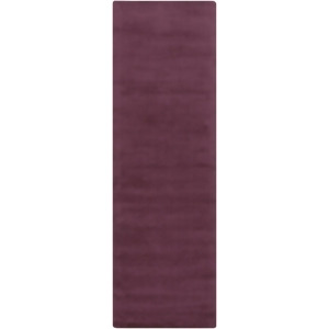 2.5' x 8' Rogue Love Plum Purple Hand Loomed Wool Area Throw Rug Runner - All